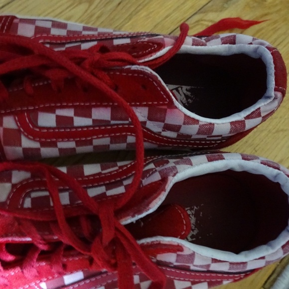 Vans Kids Red Checkered Sneakers - Picture 4 of 4